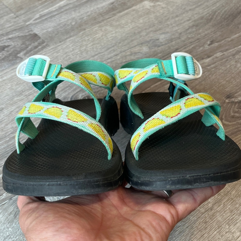 Chaco Z/1 Classic Sandals Womens 9 Taco Chaco Teal Yellow Vibram Hiking Shoes - Picture 5 of 7
